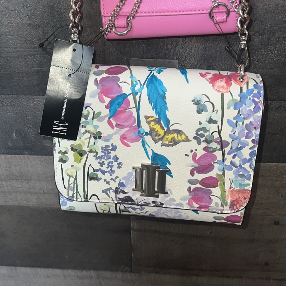 New 2 Piece INC Garden Floral Purses - Picture 3 of 7